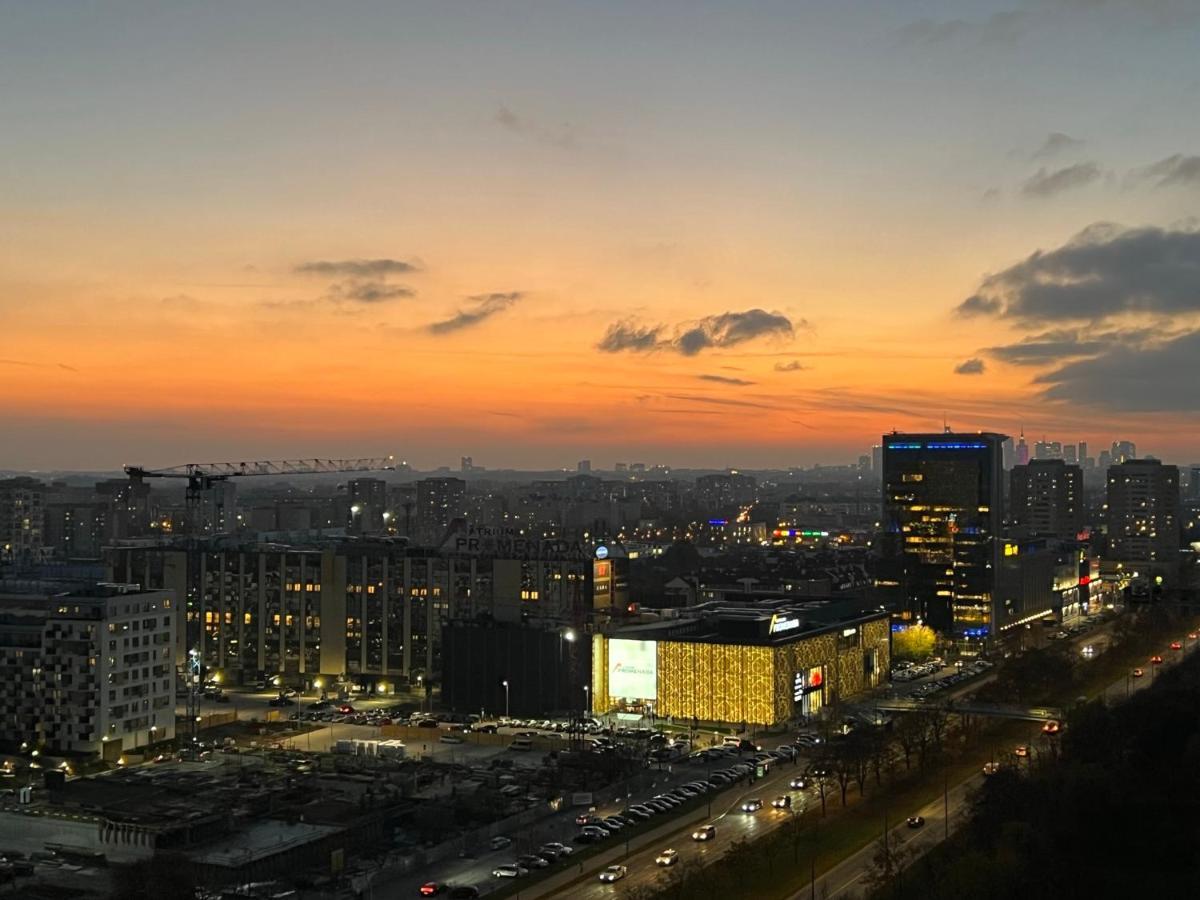 Apartament Skyscrapper Z Widokiem Na Panorame Warszawy Варшава Екстериор снимка