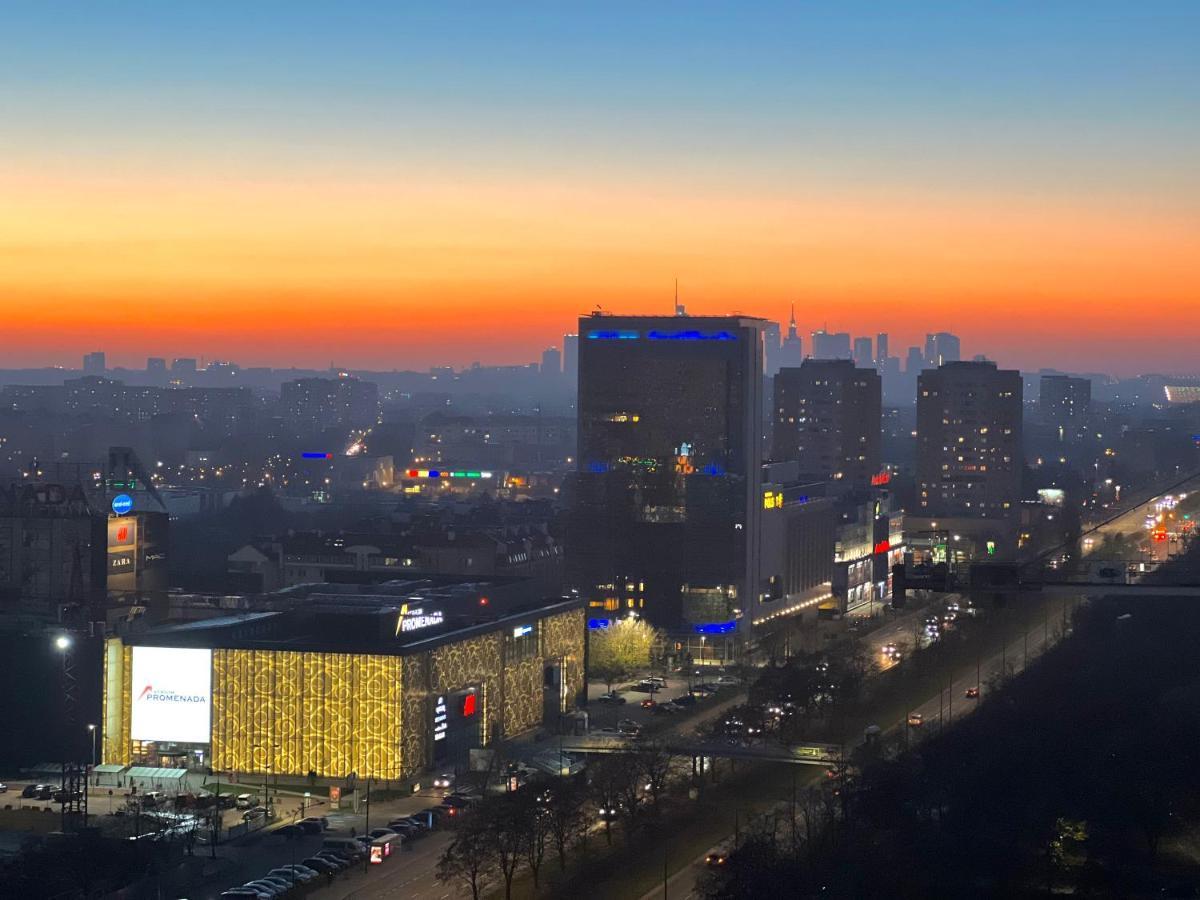 Apartament Skyscrapper Z Widokiem Na Panorame Warszawy Варшава Екстериор снимка